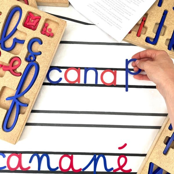 Tapis Montessori En Pur Coton Pour Lettres Mobiles – Matériel D’Orthographe Préscolaire – Grand Taille, Tissage Serré – Dès 3 Ans